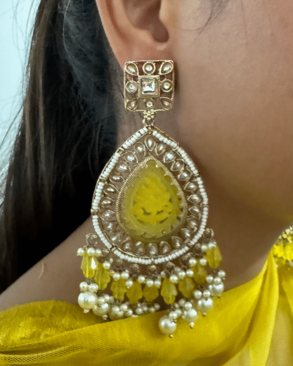 Earrings combo set for women with traditional designs for Haldi, Mehndi, and Cocktail