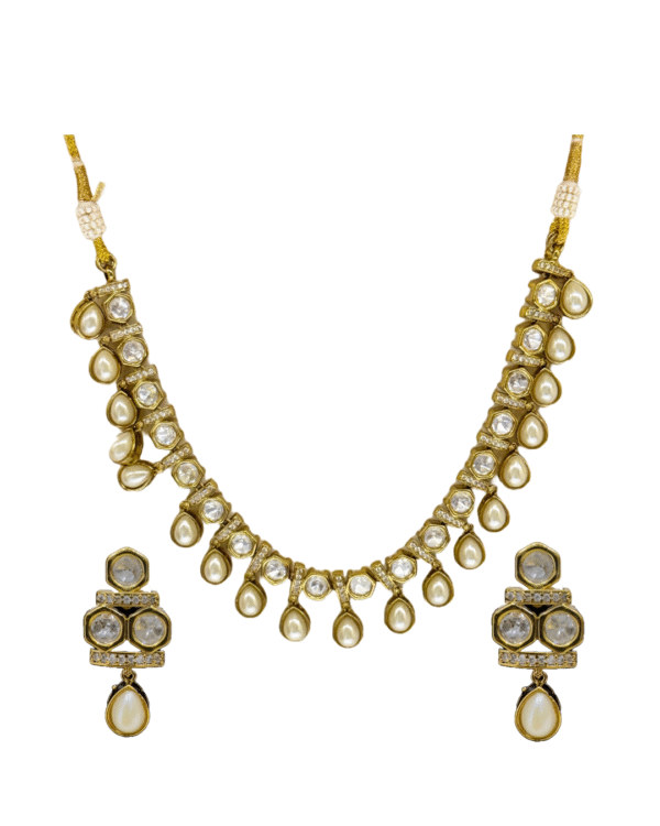 Deetya Pavitra Noor Polki Pearl Set - Festive Jewellery for Women