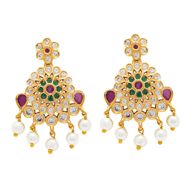 Yamini Triumph Peacock Necklace Set - Deetya Jewellery