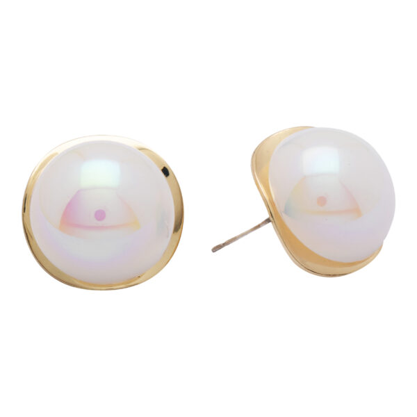 Moonveil Pearl Stud Earrings - Deetya Jewellery