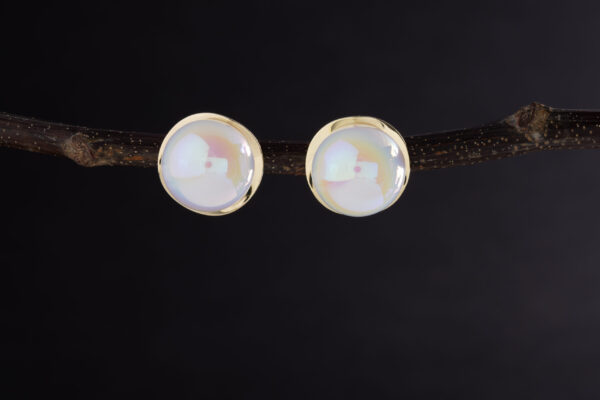 Moonveil Pearl Stud Earrings - Deetya Jewellery